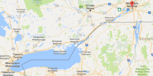 Монреаль на карте Канады